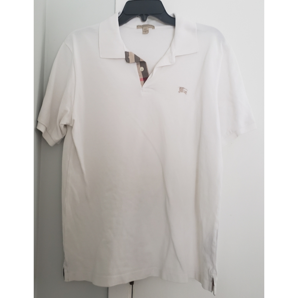 Burberry Brit Men's White Cotton Polo Shirt M